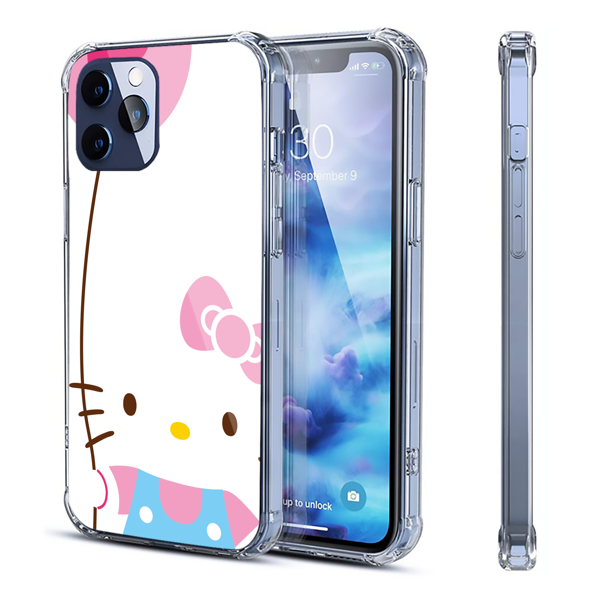 （画像用） Hello Kitty ハローキティ 【iPhone 12シリーズ対応】透明スマホケース（クリアソフトケース）